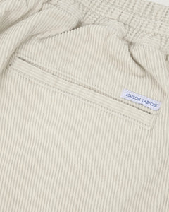 Maison Labiche Pantalon Arcade en Velours Off White