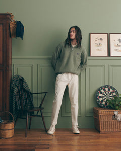Maison Labiche Pantalon Arcade en Velours Off White