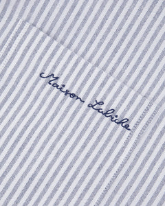 Maison Labiche Chemise Oxford Bonne Graine Stripe Blue