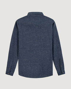 Maison Labiche Chemise Bonne Graine en Flanelle Slate Blue