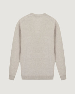 Maison Labiche Cardigan en Laine Patch Coeur Cement