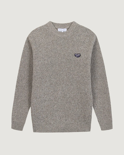 Maison Labiche Pull en Laine Mulot Heather Grey Cream