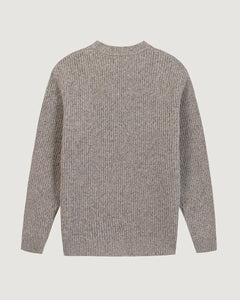 Maison Labiche Pull en Laine Mulot Heather Grey Cream