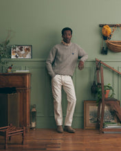 Charger l&#39;image dans la galerie, Maison Labiche Pull en Laine Mulot Heather Grey Cream
