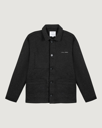 Maison Labiche Veste Sebasto en Laine Dark Heather Grey
