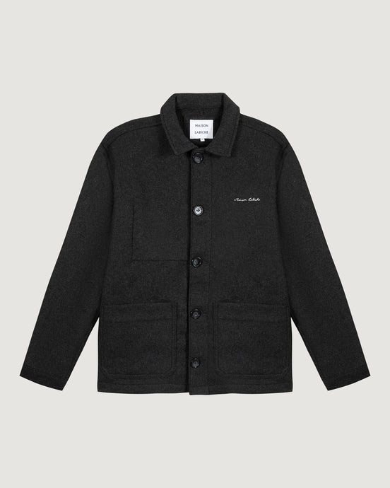 Maison Labiche Veste Sebasto en Laine Dark Heather Grey