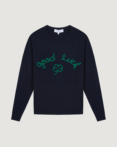 Maison Labiche Pull Buzelin en Cachemire Midnight Blue