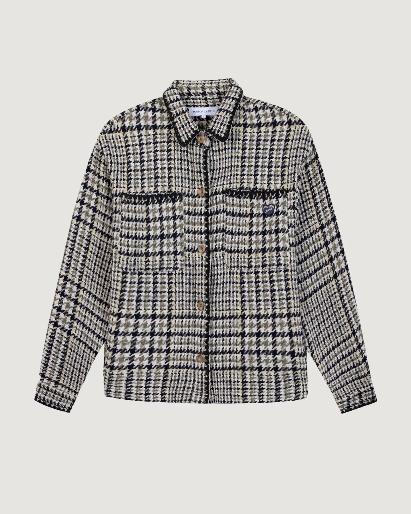Maison Labiche Surchemise Minjoz en Laine Houndstooth