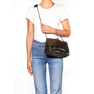 Jerome Dreyfuss Sac Lulu M Chèvre Lamé Champagne