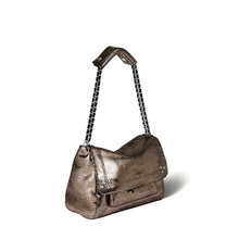 Charger l&#39;image dans la galerie, Jerome Dreyfuss Sac Lulu M Chèvre Lamé Champagne