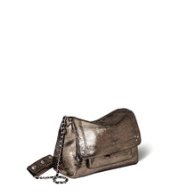 Charger l&#39;image dans la galerie, Jerome Dreyfuss Sac Lulu M Chèvre Lamé Champagne