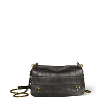 Charger l&#39;image dans la galerie, Jerome Dreyfuss Sac Bobi Vachette Croco Noir