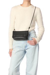 Jerome Dreyfuss Sac Bobi S Agneau Noir Silver