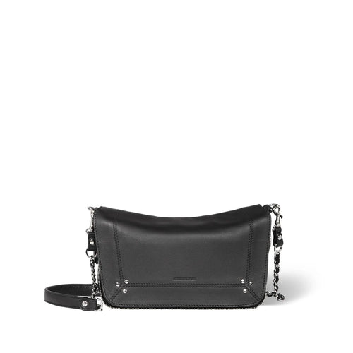 Jerome Dreyfuss Sac Bobi S Agneau Noir Silver