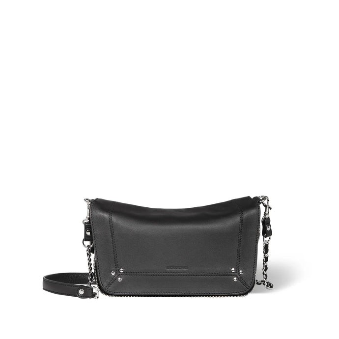 Jerome Dreyfuss Sac Bobi S Agneau Noir Silver