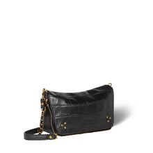 Charger l&#39;image dans la galerie, Jerome Dreyfuss Sac Bobi S Vachette Croco Noir
