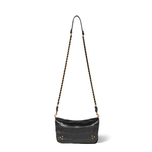 Jerome Dreyfuss Sac Bobi S Vachette Croco Noir
