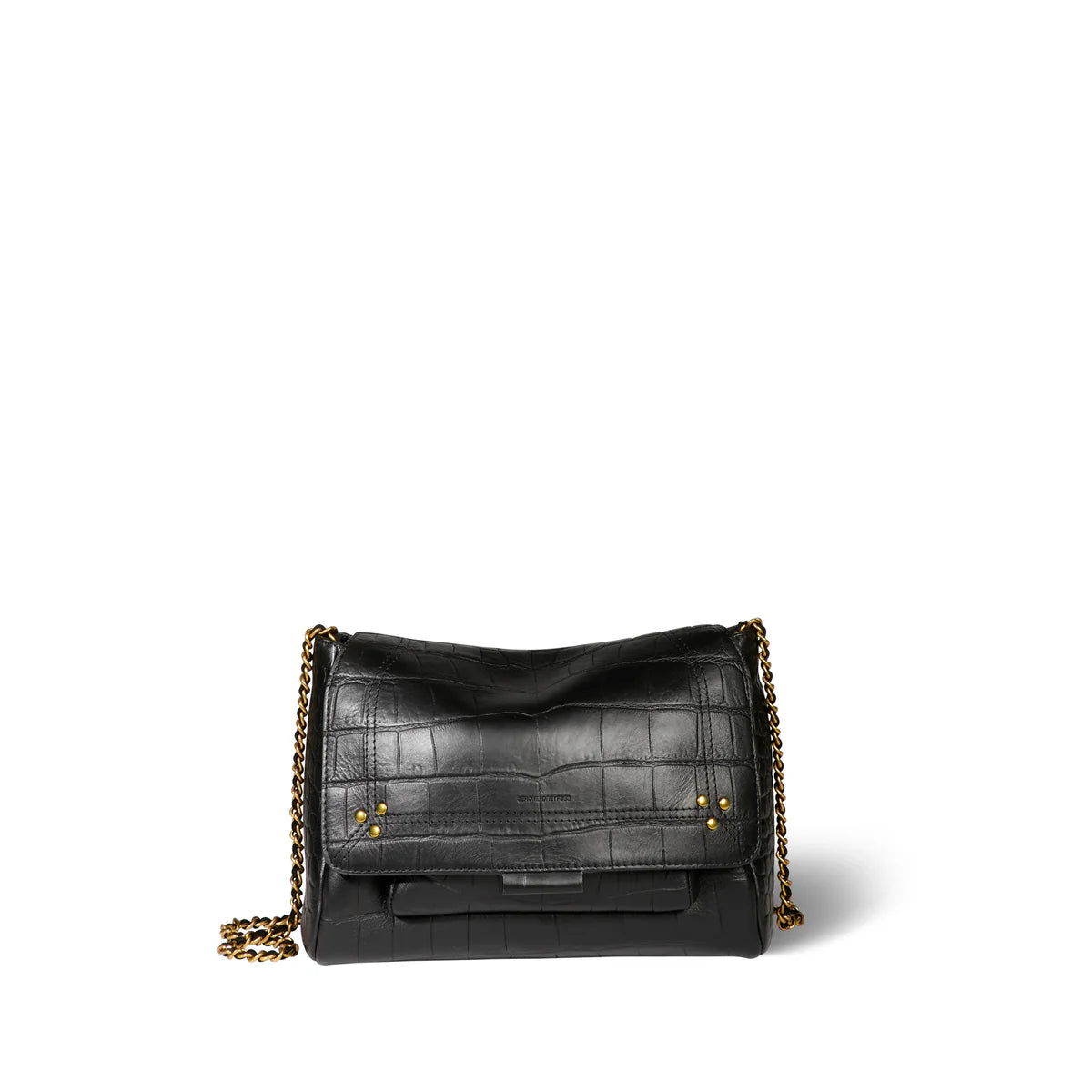 Jerome Dreyfuss Sac Lulu M Imprimé Croco Noir