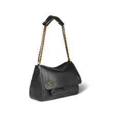 Charger l'image dans la galerie, Jerome Dreyfuss Sac Lulu M en Veau Noir Brass
