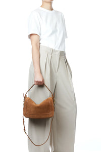 Jerome Dreyfuss Sac Pepito M Croûte Velours Tabac
