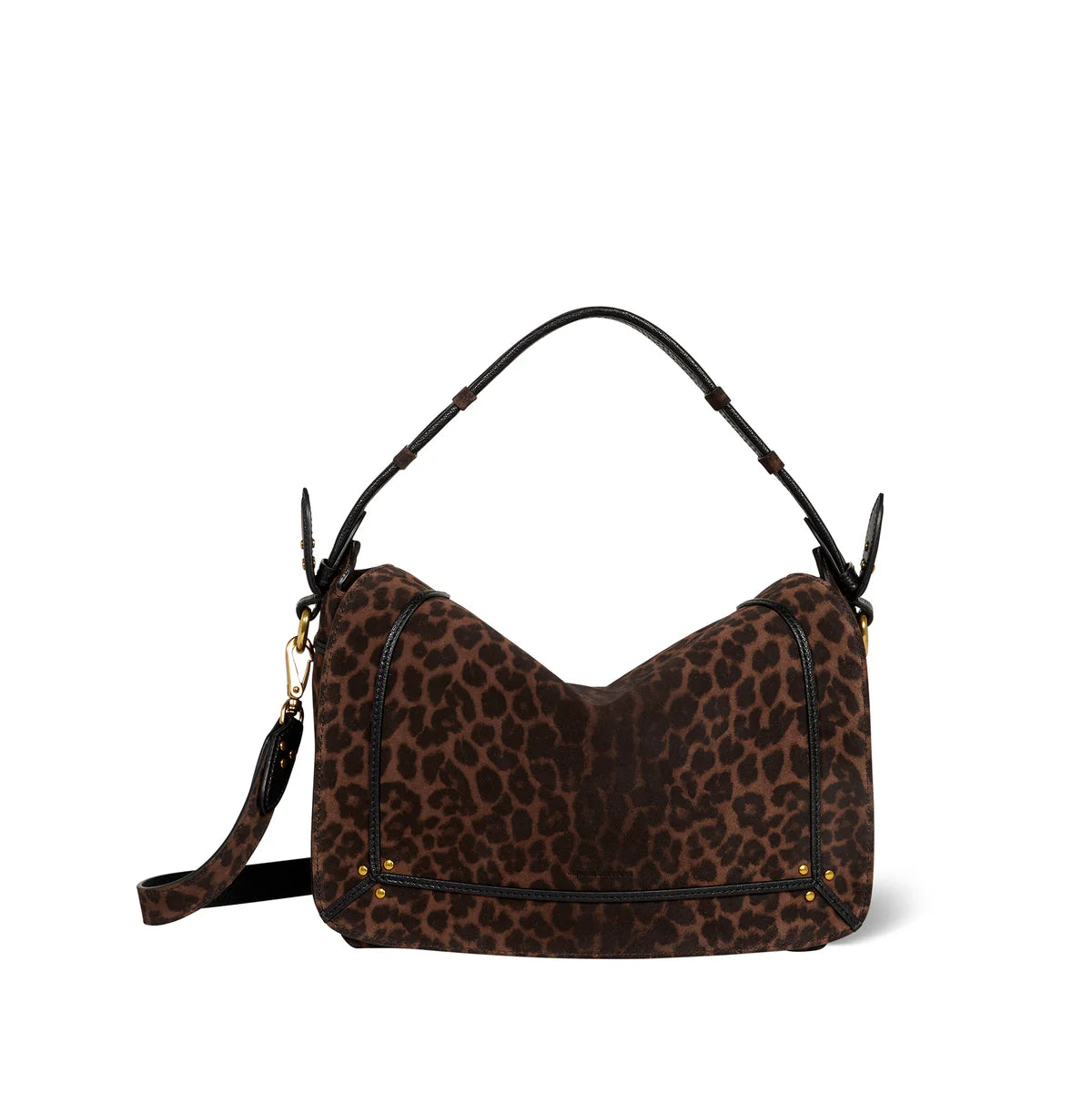 Jerome Dreyfuss Sac Pepito M Croûte Velours Imprimé Léopard Naturel