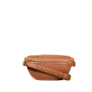 Jerome Dreyfuss Sac Banane Lino en Velours Caramel