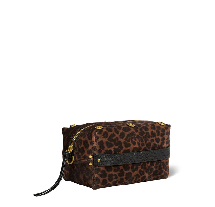 Jerome Dreyfuss Pochette Lucky Case Imprimé Léopard Naturel