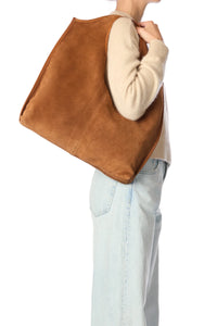 Jerome Dreyfuss Sac Paco Croûte Velours Caramel