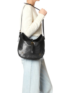 Jerome Dreyfuss Sac Luis en Chèvre Noir Grainé