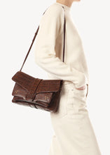 Charger l'image dans la galerie, Jerome Dreyfuss Sac Harry M Mouton Imprimé Croco Cigare