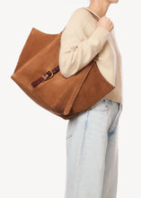 Charger l'image dans la galerie, Jerome Dreyfuss Sac Cabas Joseph M Croûte Velours Caramel