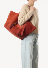 Charger l'image dans la galerie, Jerome Dreyfuss Sac Joseph M Croûte Velours Rouille