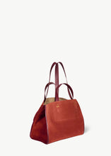 Charger l'image dans la galerie, Jerome Dreyfuss Sac Cabas Léon M Croûte Velours Rouille