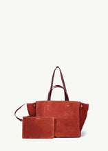 Charger l'image dans la galerie, Jerome Dreyfuss Sac Cabas Léon M Croûte Velours Rouille