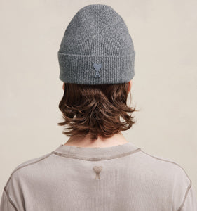 AMI Bonnet Ami de coeur en Cachemire Gris