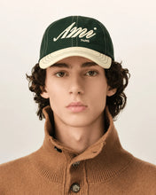 Charger l'image dans la galerie, AMI Casquette Bicolore Broderie Ami Paris Vert Bouteille Ivoire