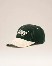 Charger l'image dans la galerie, AMI Casquette Bicolore Broderie Ami Paris Vert Bouteille Ivoire