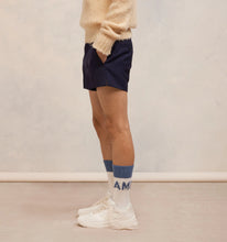 Charger l&#39;image dans la galerie, AMI Chaussettes Logo Ami en Laine Bleu orage