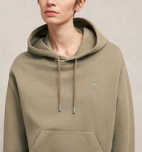 AMI Hoodie Ami de Coeur Tonal Taupe