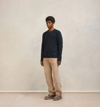 Charger l&#39;image dans la galerie, AMI Pull Col Rond en Laine Coton Bleu nuit