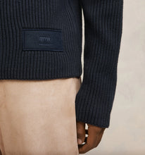 Charger l&#39;image dans la galerie, AMI Pull Col Rond en Laine Coton Bleu nuit