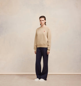 AMI Sweatshirt Ami de Coeur Boxy Champagne