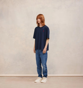 AMI T-shirt Ami de Coeur Boxy Bleu nuit