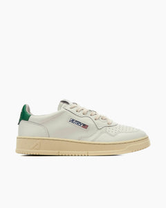 Autry Sneakers Medalist 01 Low Leather White Green LL20