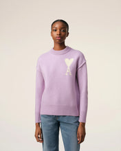 Charger l&#39;image dans la galerie, AMI Femme Pull Ami de Coeur en Laine Lilas