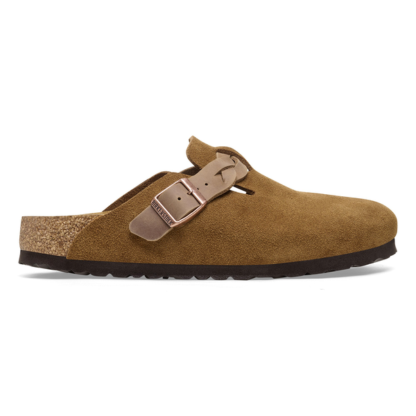 Birkenstock Sandales Boston Braided Etroite Suede Mink