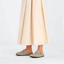 Charger l&#39;image dans la galerie, Birkenstock Sandales Boston Braided Etroite Suede Taupe