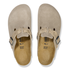 Charger l&#39;image dans la galerie, Birkenstock Sandales Boston Braided Etroite Suede Taupe