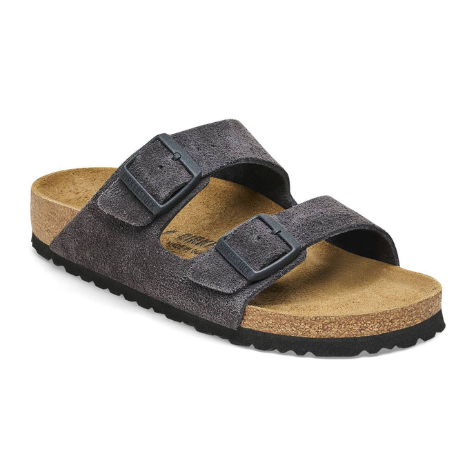Birkenstock Sandales Arizona Etroite Suede Velvet Grey