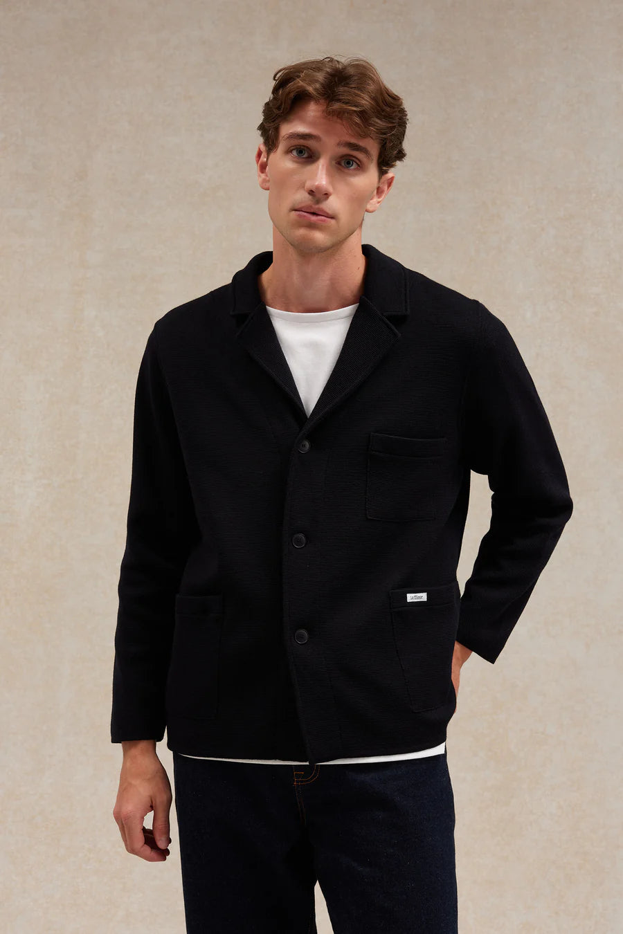 Le Minor Blazer Milano en Laine Marine